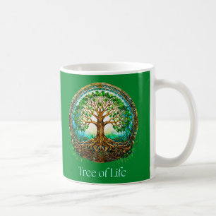 Mug Arbre de vie celtique en vert émeraude