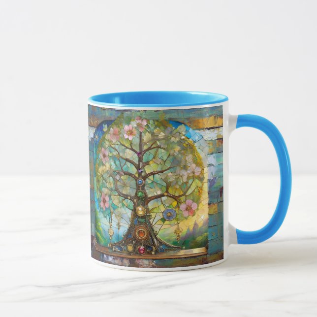 Mug Arbre de Vie Fleurissant des 7 Chakras (Droite)