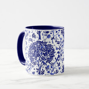 Mug Arbre de William Morris de la vie, de bleu de