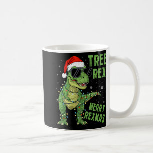 Mug Arbre drôle Rex Noël Dinosaure Chapeau de Père Noë