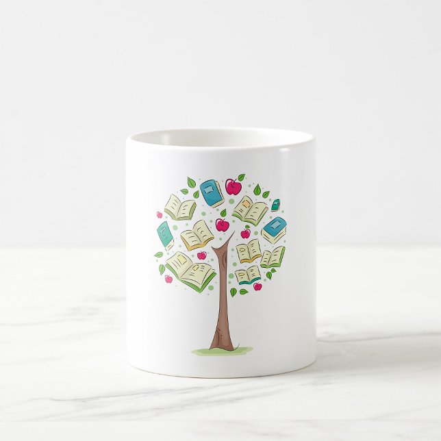 Mug Arbre éducatif de connaissances avec des livres (Créateur téléchargé)