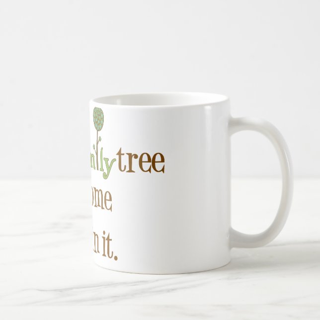 Mug Arbre familial amusant (Droite)