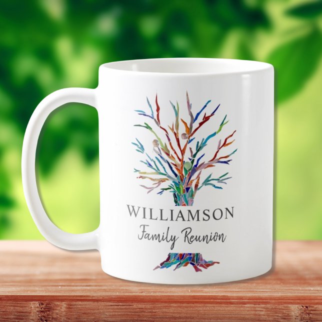 Mug Arbre Familial Personnalisé Famille Réunion Café M (Créateur téléchargé)