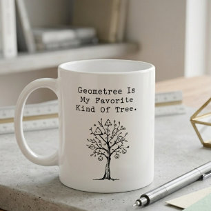 Mug Arbre géométrique Arbre favori Conception drôle de