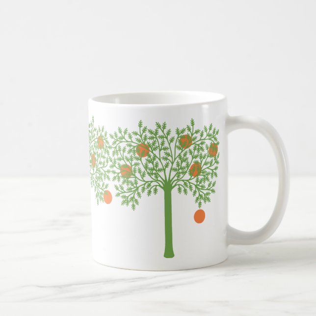 Mug Arbre orange stylisé (Droite)