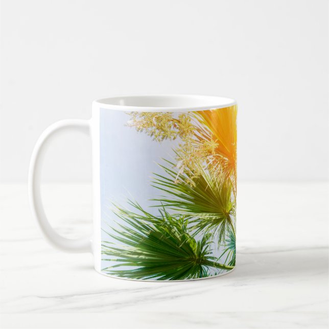 Mug Arbre palmier soleil brillant arrière - plan d'été (Gauche)