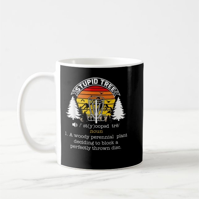 Mug Arbre Stupide Définition Sunset Funny Disque Frisb (Gauche)