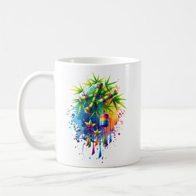 Mug Arbre Tanabata à l'aquarelle (Gauche)