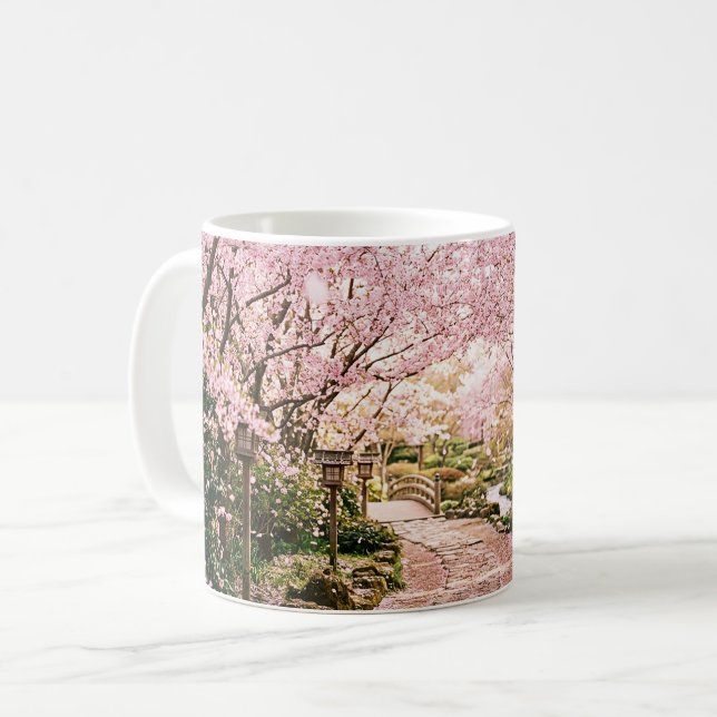 Mug Arbres à fleurs de cerisier (Devant gauche)