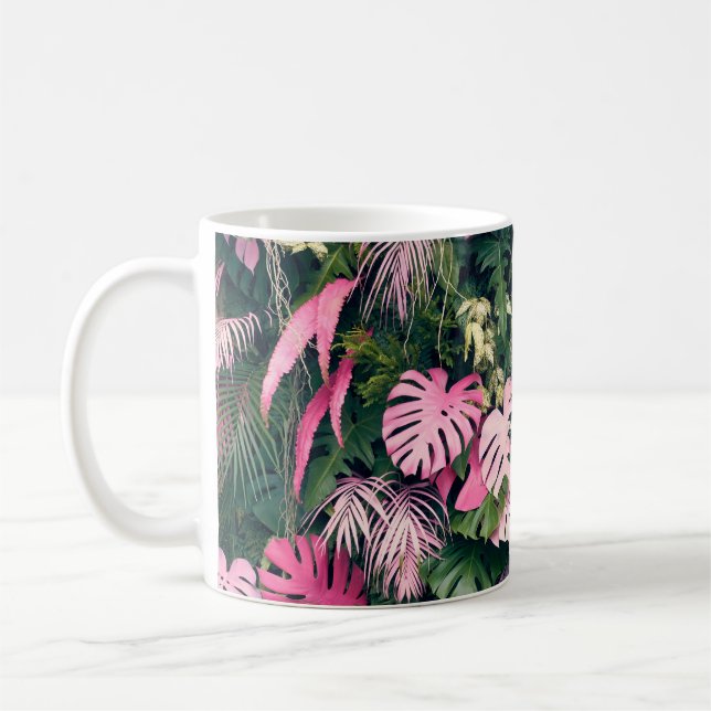 Mug Arbres Arrière - plans tropicaux (Gauche)