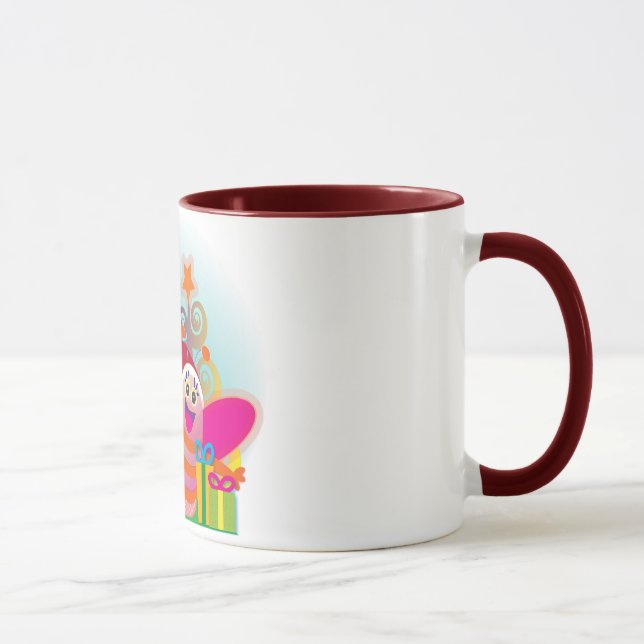 Mug Arbres d'abeille et de Noël (Droite)