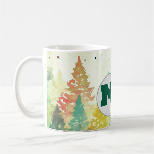 Mug Arbres de Noël colorés dans la couleur de l'eau de