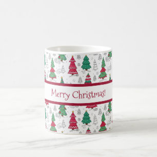 Mug Arbres de Noël Décorés Fantaisistes et Capricieux