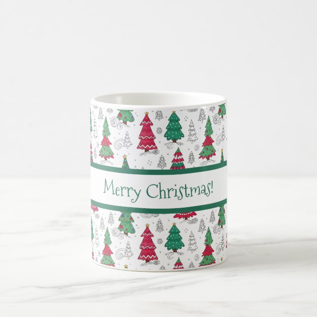 Mug Arbres de Noël Décorés Fantaisistes et Capricieux  (Centre)