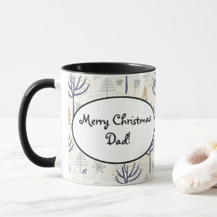 Mug Arbres de Noël en argent or et ornements lumineux