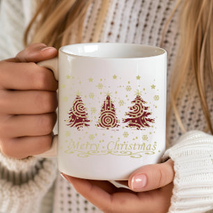 Mug Arbres de Noël modernes décorés en pin