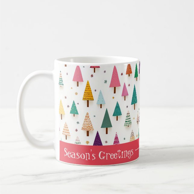 Mug Arbres de Noël rétro (Gauche)