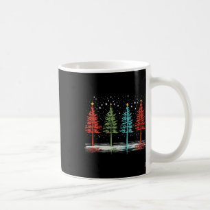 Mug Arbres de Noël vintage dessin à la main Arbre de N