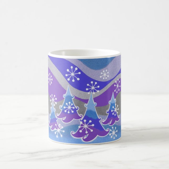 Mug arbres d'hiver bleus (Centre)