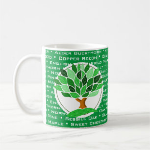 Mug Arbres du Royaume-Uni et de l'Europe.