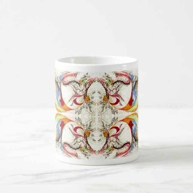 Mug Arbres et oiseaux imaginaire (Centre)