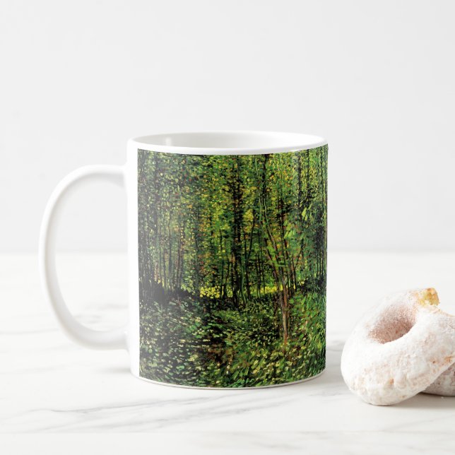 Mug Arbres et sous-bois par Vincent van Gogh (Avec donut)