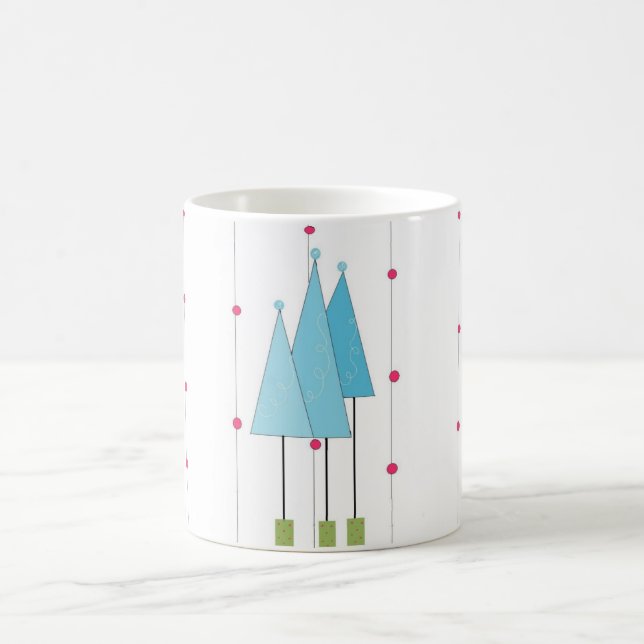Mug Arbres fantaisistes bleus (Centre)