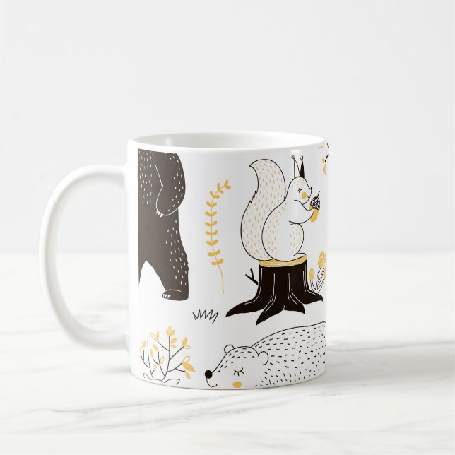 Mug Arbres forestiers d'automne Motif Feuille (Gauche)