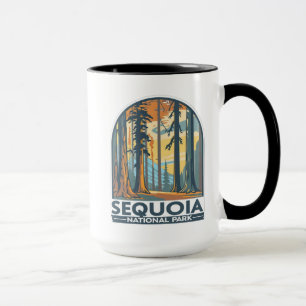 Mug Arbres géants séquoias rétro du parc national de S