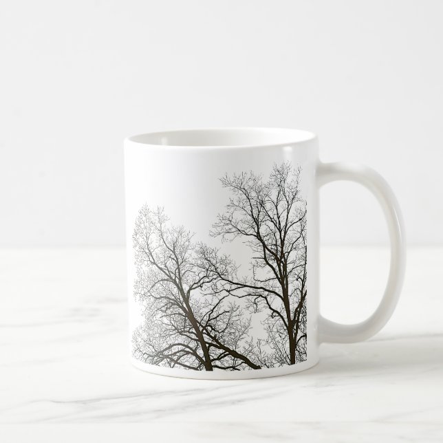 Mug Arbres nus et ciel Cool Design naturel (Droite)
