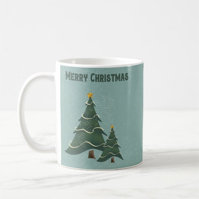 Mug Arbres vintages de Noël (Gauche)