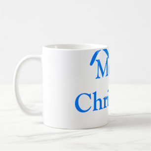 Mug Arc bleu joyeux Noël cadeaux famille simple moder