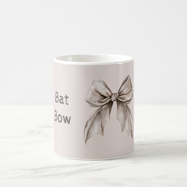 Mug Arc de chauve-souris grise Halloween (Centre)