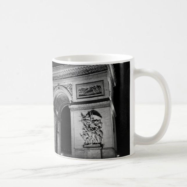 Mug Arc de Triomphe la nuit à Paris (Droite)