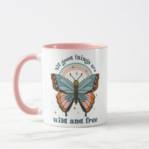 Mug Arc en arc-en-ciel à papillon rétro super