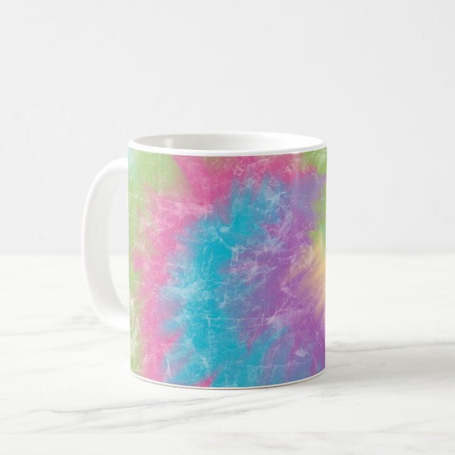 Mug Arc en arc-en-ciel teint spiral (Devant gauche)