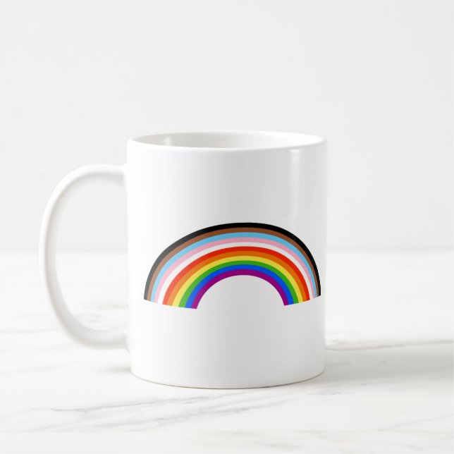 Mug Arc-en-ciel à rayures de fierté Progress (Gauche)