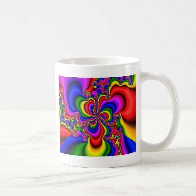 Mug arc-en-ciel art fractal (Droite)