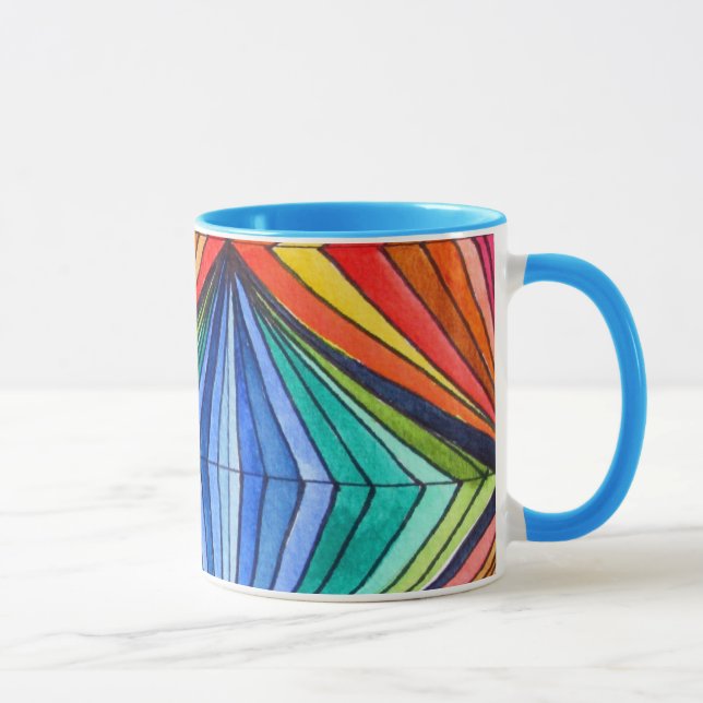 Mug Arc-en-ciel - Art optique géométrique (Droite)