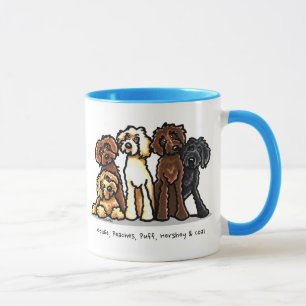 Mug Arc-en-ciel de Labradoodle personnalisé