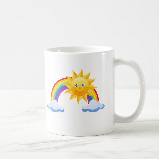 Mug Arc-en-ciel de sourire de soleil (Droite)