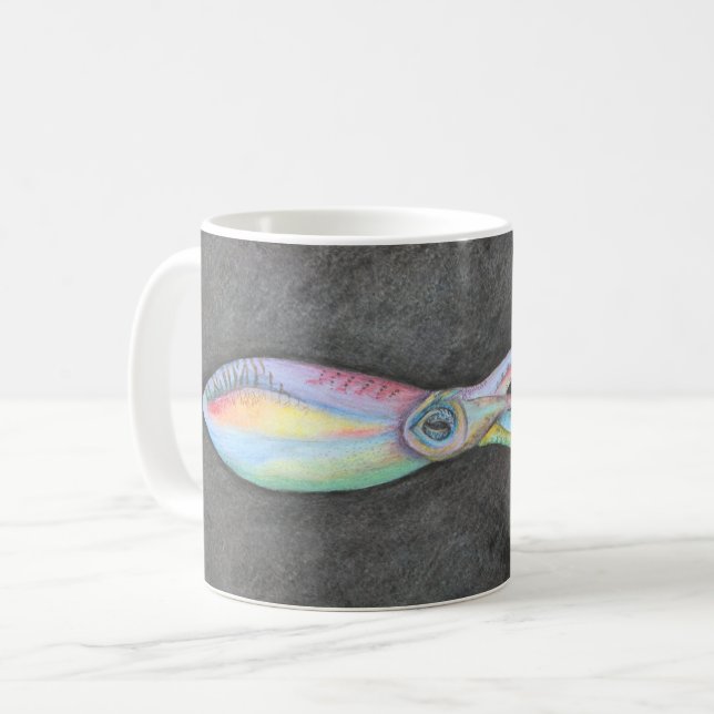 Mug Arc-en-ciel écorché de calmar (Devant gauche)