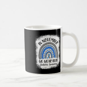 Mug Arc-en-ciel En Novembre Nous Portons Blue Diabetes