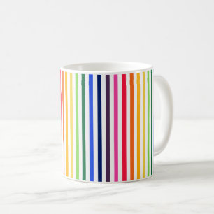 Mug Arc-en-ciel et rayures blanches