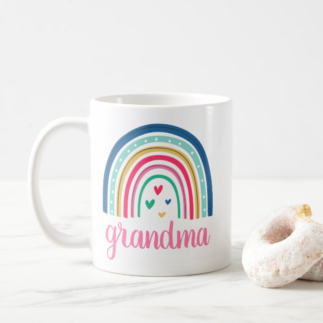 Mug Arc-en-ciel grand-mère (Avec donut)