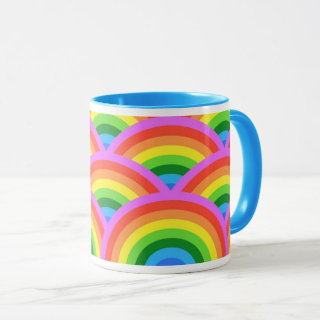 Mug Arc-en-ciel heureux (Devant droit)