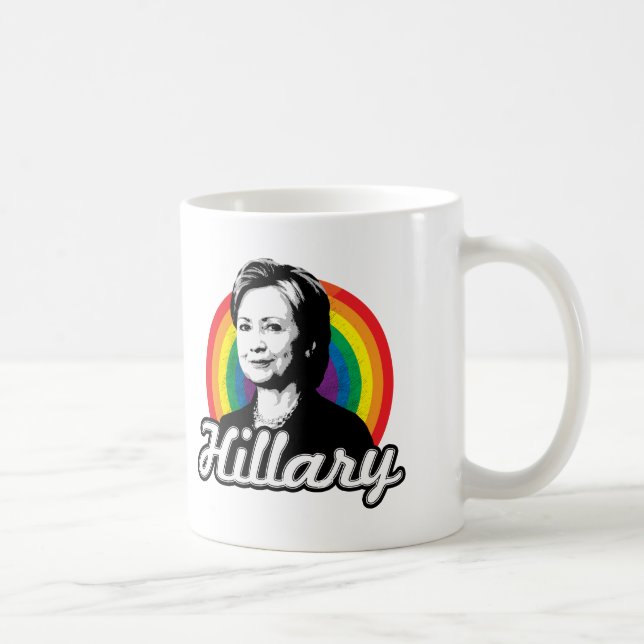Mug Arc-en-ciel Hillary - Politique LGBT - (Droite)