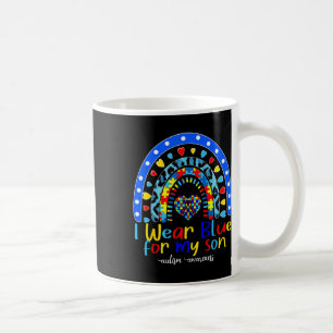 Mug Arc-en-ciel Je porte du bleu pour mon fils Trouble