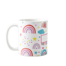 Mug Arc-en-Ciel Personnalisé pour Filles avec Nom