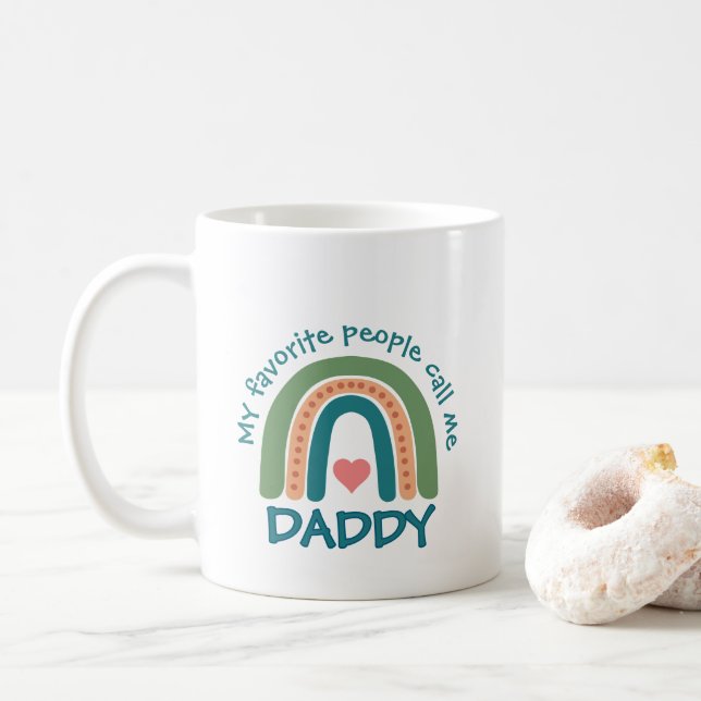 Mug Arc-en-ciel pour papa de la part des enfants (Avec donut)